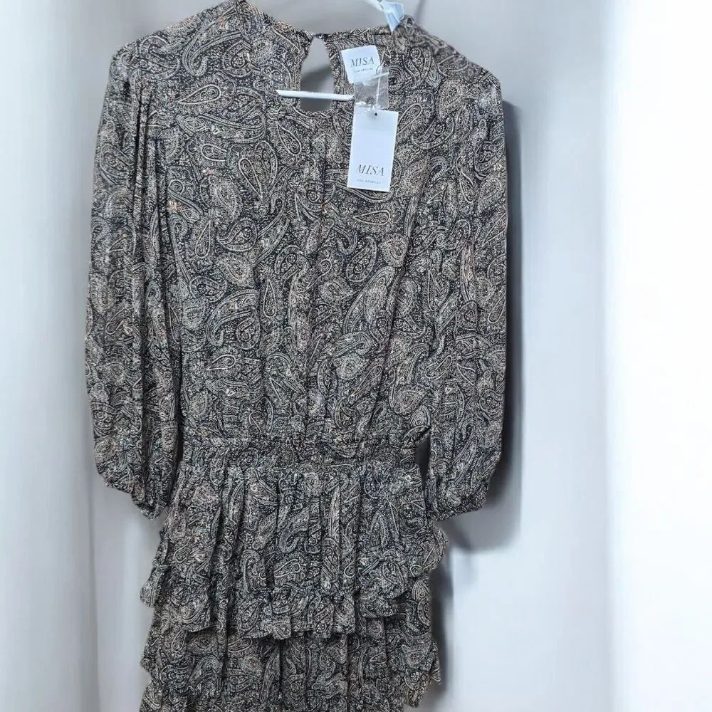 Misa Los Angeles Paisley Mini Dress - NWT - Size Medium $358 MSRP